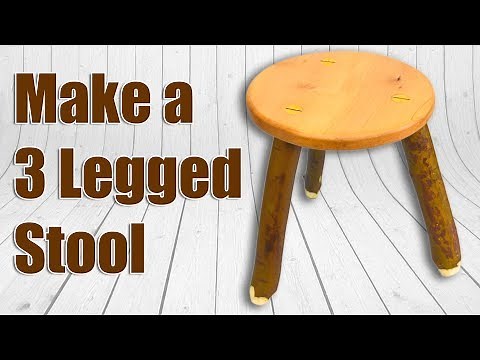 How To Make a 3 Legged Wood Stool (Milking Stool)