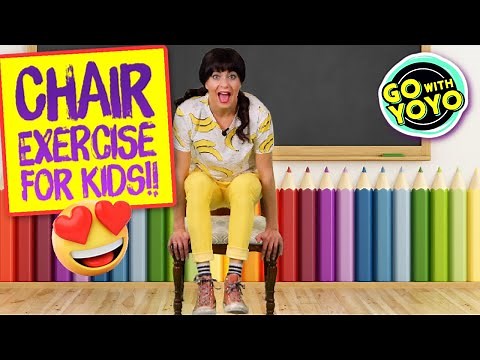 8 Minute Chair Exercise for Kids! SUPER FUN Workout! Go With YoYo