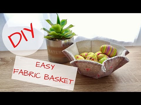 EASY Fabric Basket tutorial/Beginner friendly pattern