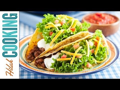 How To Make Tacos!!! Crispy Beef Taco Recipe | Hilah Cooking