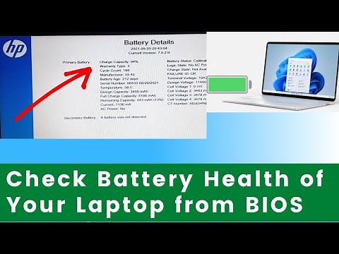 How To Check Battery Health of Laptop From BIOS | HP Laptop Battery Health | Dell , lenovo Etc