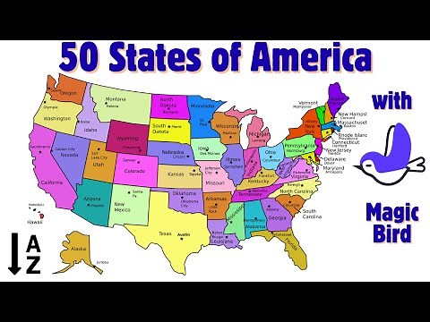 USA Map with 50 States | Learn the States in Alphabetical Order