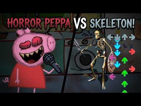 FNF Raaah meme vs Peppa.exe sings Bacon song - Friday Night Funkin' (skeleton raaah meme cover song)