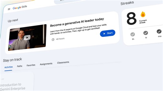 Google Skills is coming soon—your new one-stop shop for learning everything AI and more. As AI changes the world around us, we know that the way we build new skills has to change, too. That’s why we created Google Skills, featuring courses ranging from AI fundamentals to operationalizing AI, along with opportunities to engage in deep AI research and hands-on labs. Whether you’re a student who’s new to AI or a seasoned developer, we built Google Skills for everyone. Sign up to receive 150 free le