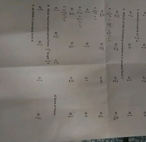 Additive inverse of -5/9 is?Which of the following numbers is... | Filo