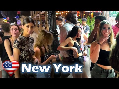 🇺🇸 MANHATTAN NIGHTLIFE AREAS - PACKED BARS & CLUBS Summer Update【ENTIRE TOUR】Best Neighborhoods