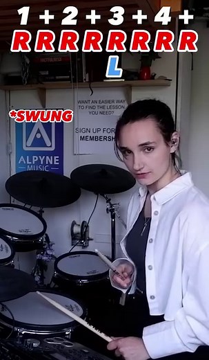 Here's how to play a half time shuffle on the drums #halftimeshuffle #drummersofinstagram #drumporn #drumuniversity #girldrummer | Love To Learn Drums