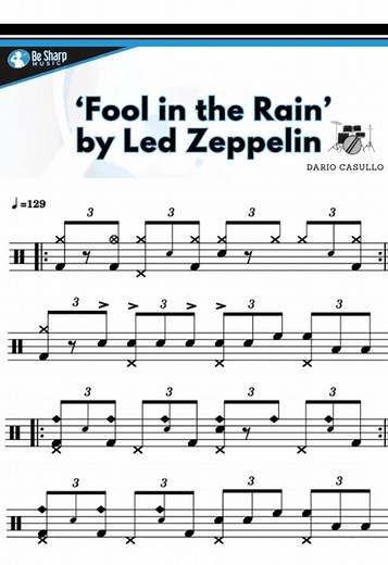 The iconic halftime Shuffle by legendary John Bonham. #drumschool #drumgroove #rockdrums #baterista #drumstudent #drummer #drumfam #drummajor #drumeducation