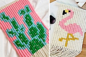 17 Easy DIY Pixel Macrame Wall Hanging Tutorials for Beginners | Macrame for Beginners
