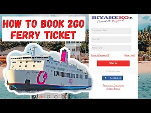 How To Book 2GO Ferry Ticket l Biyaheko Portal