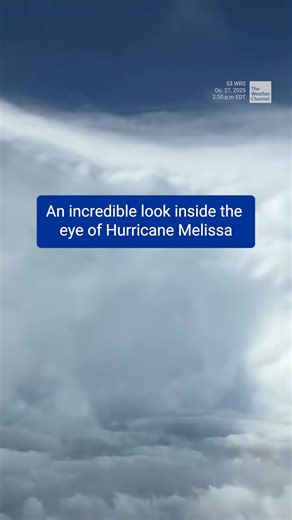 An incredible look inside the eye of Hurricane Melissa via NOAA's Hurricane Hunters ⬇️ | The Weather Channel