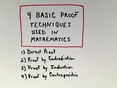 ❖ Four Basic Proof Techniques Used in Mathematics ❖