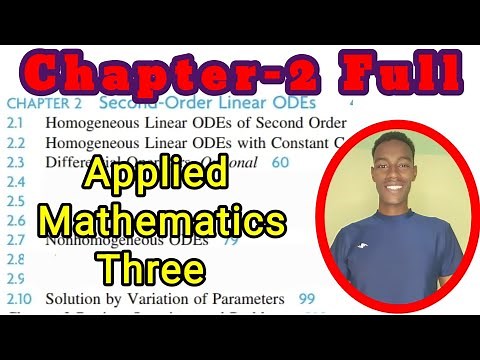 Second-Order Linear ODEs ; Applied Mathematics Three; chapter 2 ;February 3, 2023