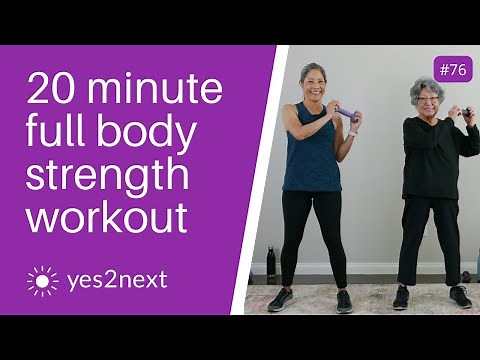 20 minute Full Body Standing Strength Workout with Dumbbells | Seniors, Beginners