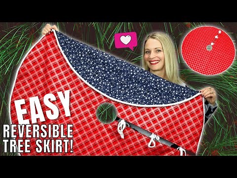 Easy Reversible Christmas Tree Skirt // Beginner Sewing Project (FREE PATTERN)