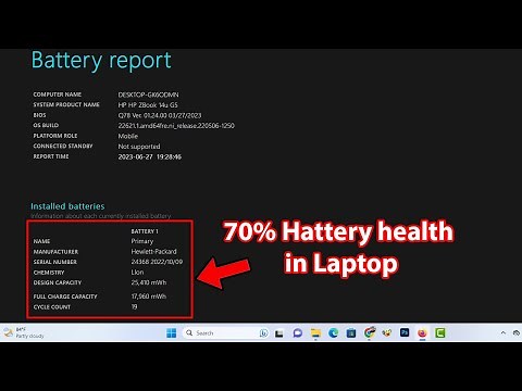 How to check battery health windows 11