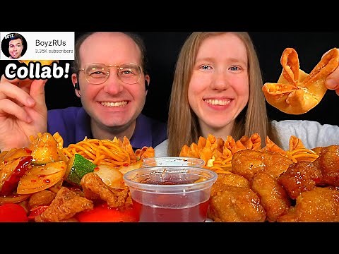 ASMR Chinese Food MUKBANG (Collab With BoyzRUs) EATING SOUNDS