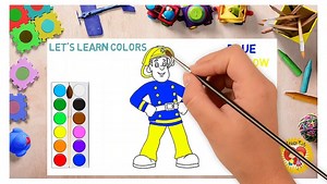 Fireman Sam - draw and color - coloring pages - kids video