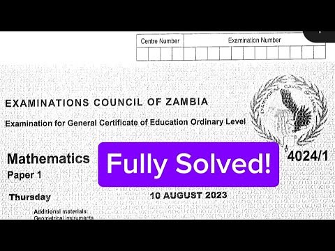 2023 GCE Maths Paper 1 Full Revision