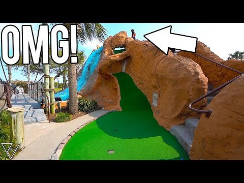 Epic Mini Golf Hole In One And Crazy Bounces!