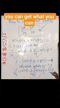 How to Solve Exact Differential Equations| Introduction