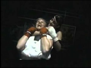 Female underground fight neckbreak