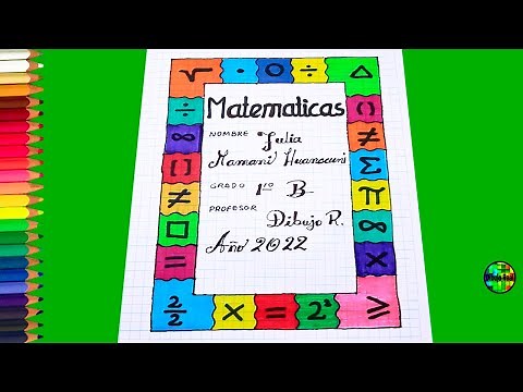 Nueva carátula de MATEMÁTICAS para tu cuaderno de primaria