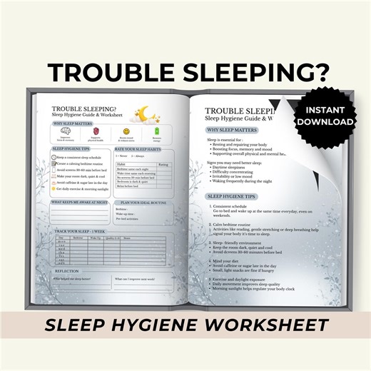 Sleep Hygiene Guide & Worksheet: Sleep Log | Journal to Improve Night Routine, Track Hours, Rate Habits | Memory, Emotion Regulation - Etsy Canada