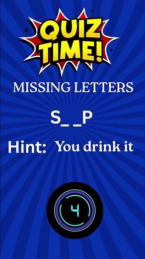 Guess the Word! 🔡❓ Missing Letter Quiz Challenge