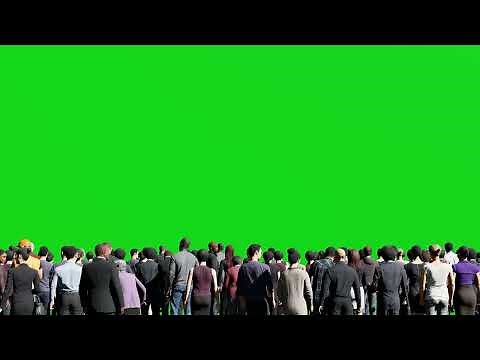 GREEN SCREEN CROWD OF PEOPLE ANIMATED HD | FREE TO USE GRAPHICS ANIMATIONS
