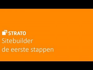 De eerste stappen met Sitebuilder | STRATO Tutorial