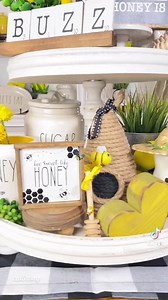 Black, White & Yellow Honeybee /bumble Bee Tiered Tray Set! Mix and Match Items, Mini Signs, Garlands, Rolling Pin, Scrabble Tiles Etc. B06 - Etsy