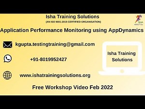 Free Workshop On "Application Performance Monitoring using AppDynamics" Training on 6th Feb 2022