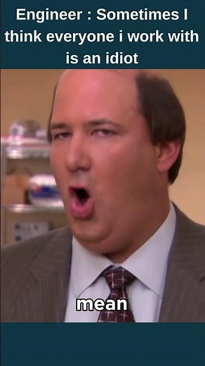 Engineer : Sometimes I think everyone I work with is an idiot