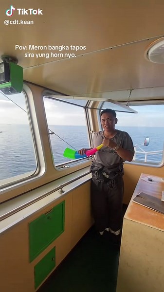 Diskarteng marino lang nakaka alam “MANUAL HORN” Hahaha #interislandfeels #fyp #buhayinterisland💪🌊🚢 #marino