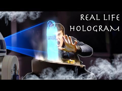 How To Make an INTERACTIVE HOLOGRAM! (Cheap Easy DIY Build)